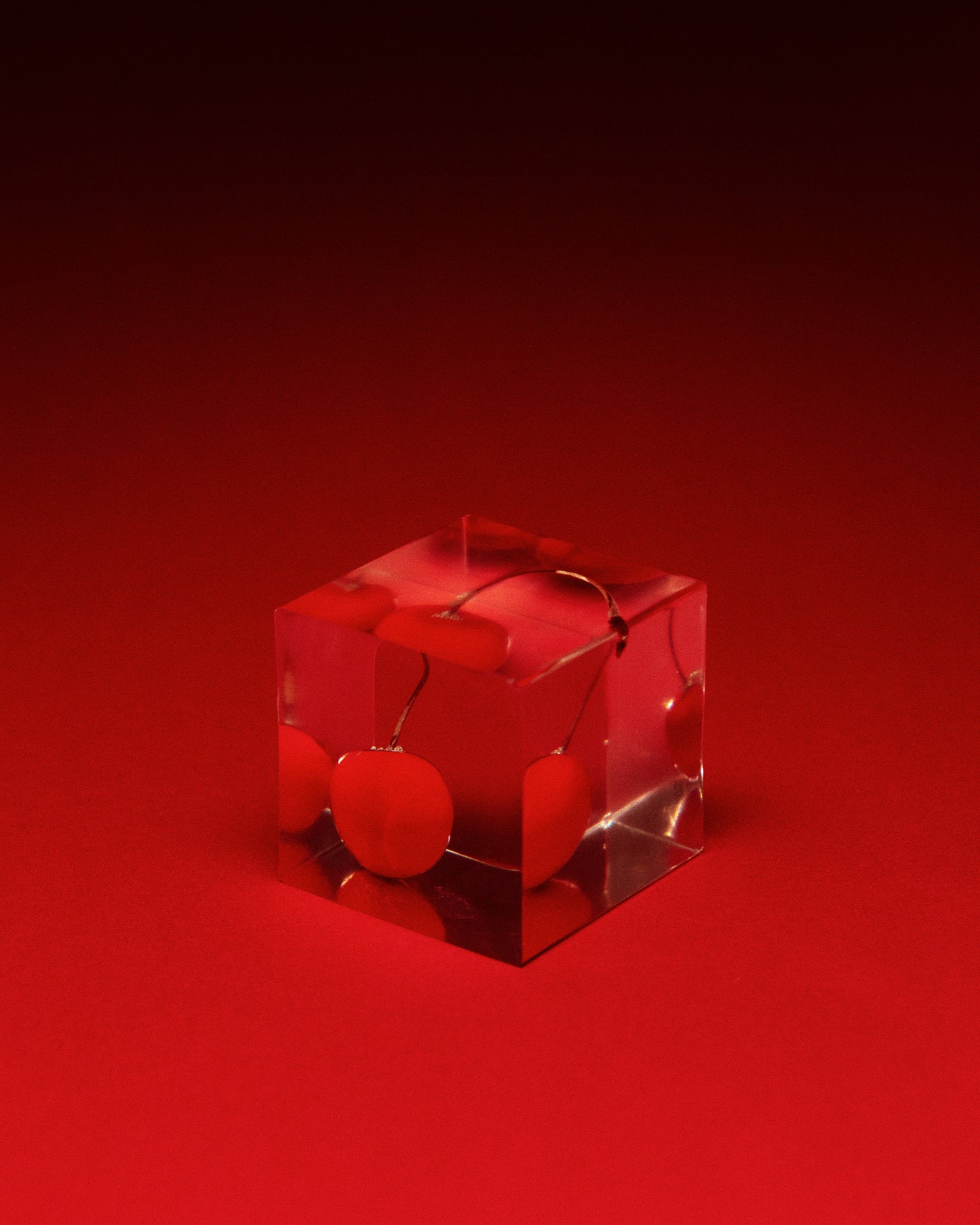 Resin Cherry Cube