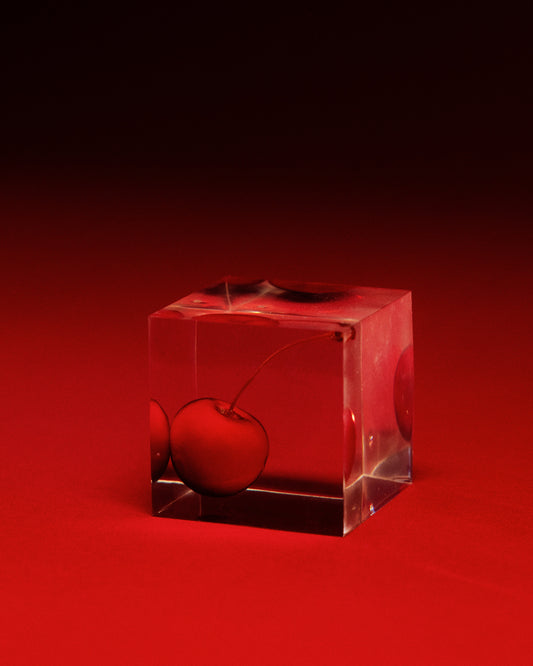 Resin Cherry Cube
