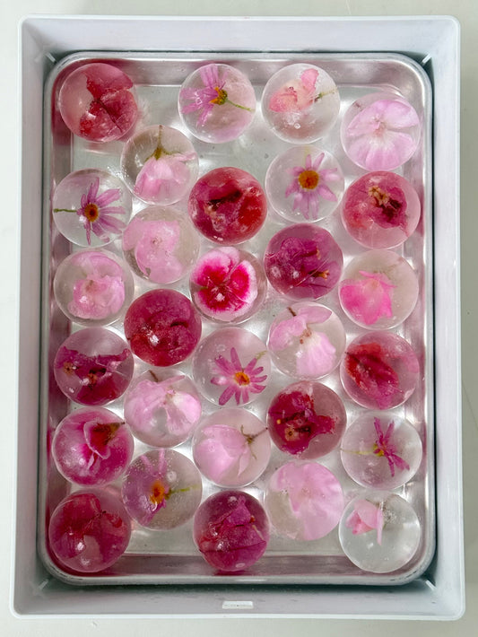 Pink Botanical Spheres - Set of 15