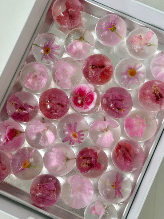 Pink Botanical Spheres - Set of 15